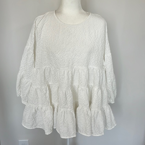 ASOS White Ruffle Blouse - Picture 1 of 5